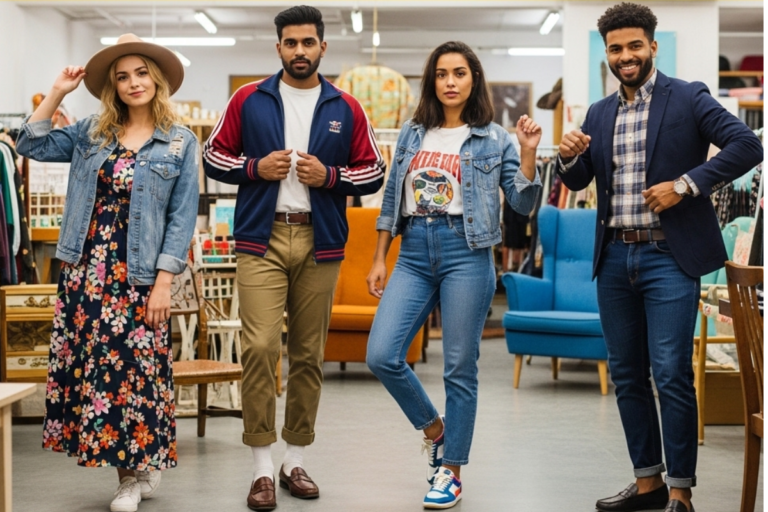 Günstige Second-Hand-Outfits, die stilvoll aussehen
